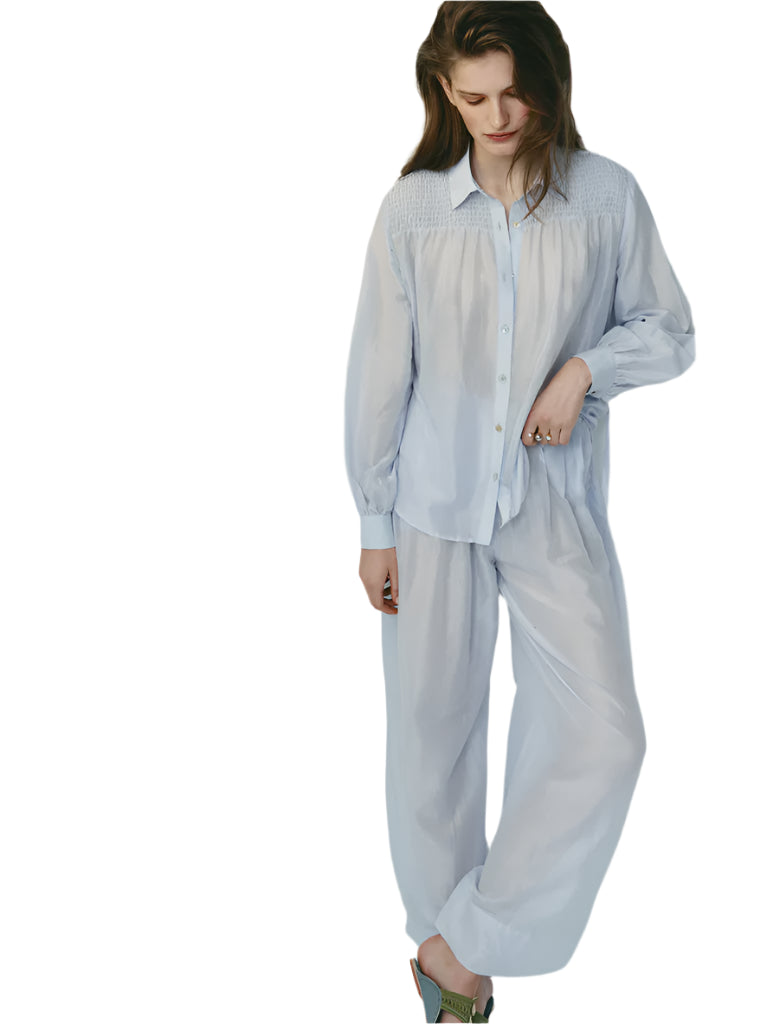 Monet Blouse - Misty Blue