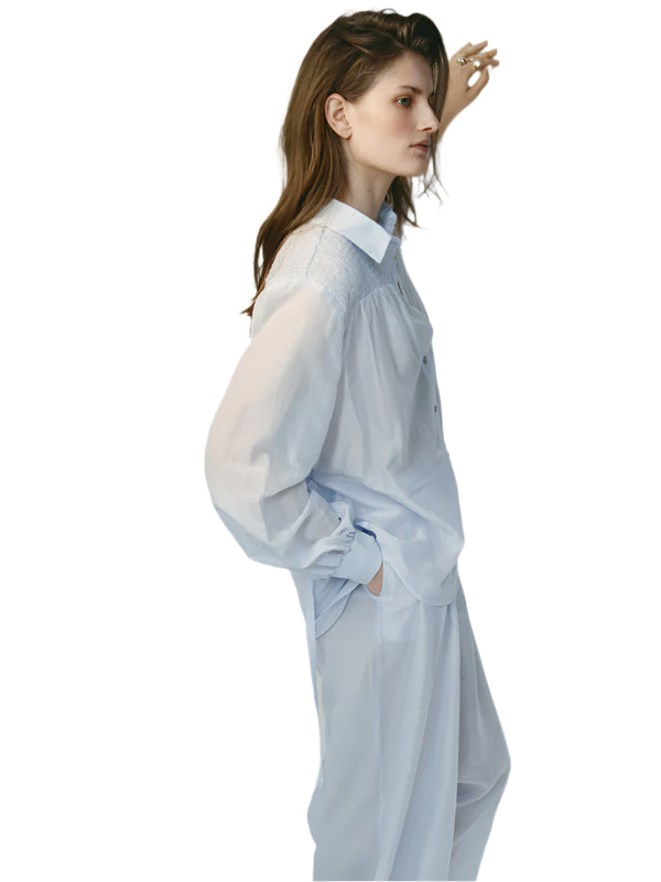 Monet Blouse - Misty Blue