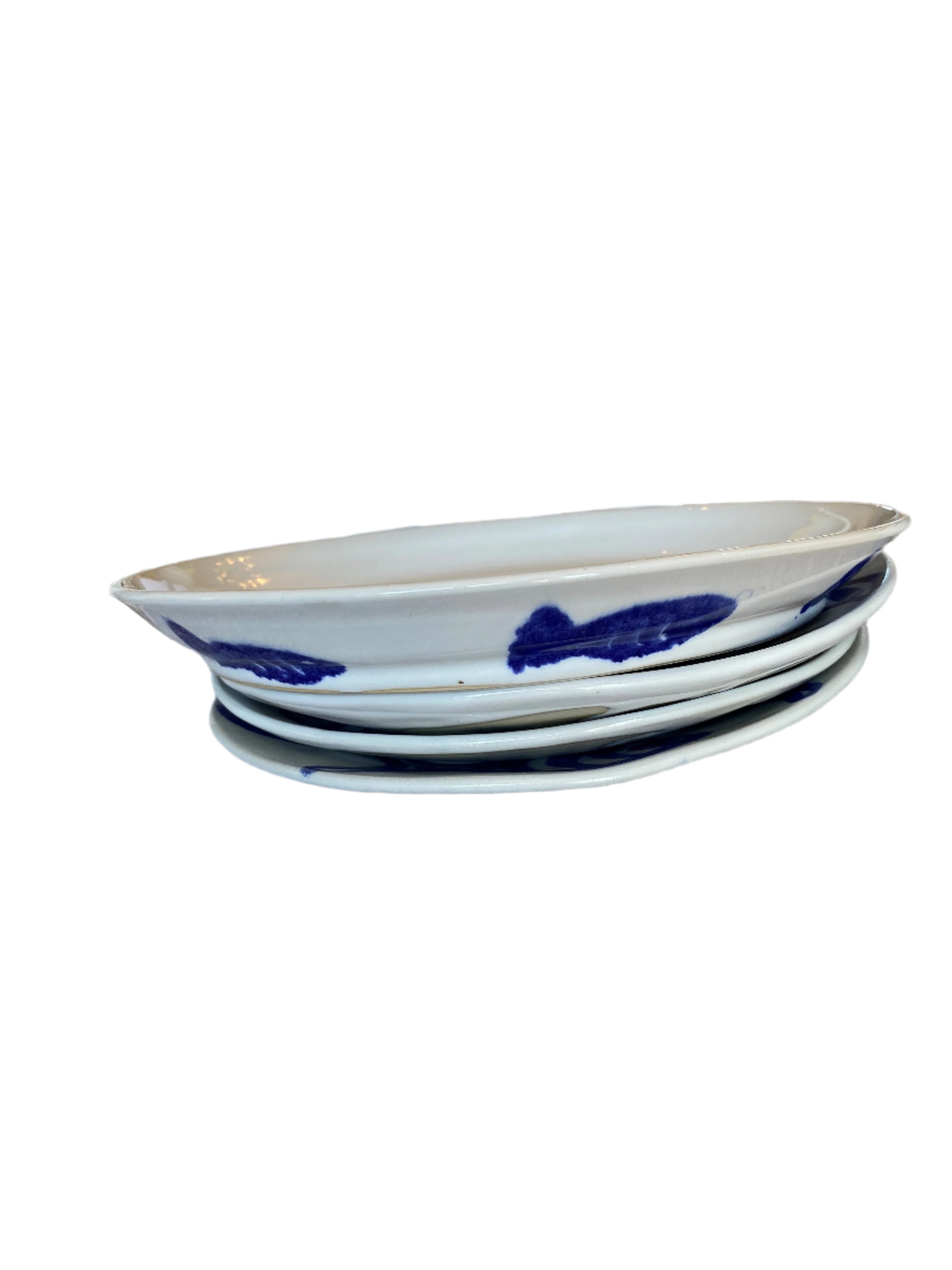 Large Dinner Plate - One Blue Fish