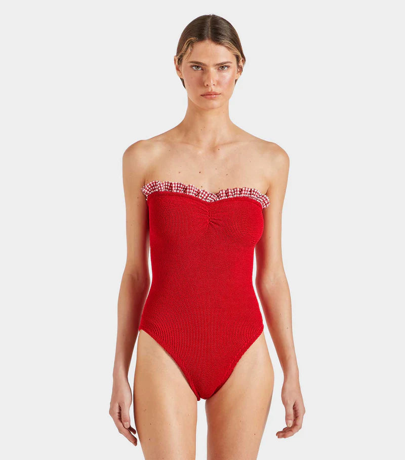Dolly Swim Red Gingham