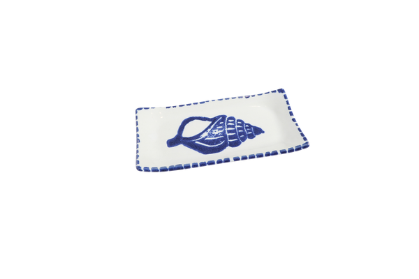 Rectangle Tapas Dish - Blue Shell