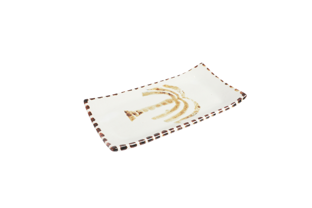 Rectangle Tapas Dish - Brown Palm