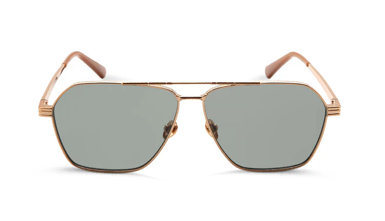 FIFTY SIX Gold Silver w Green Lenses