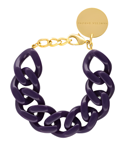 VANESSA BARONI - Flat Chain Bracelet - Purple | Halcyon Atelier