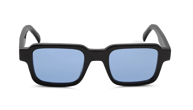 G.o.d. FORTY SIX Black w Dark Blue Lenses | Halcyon Atelier