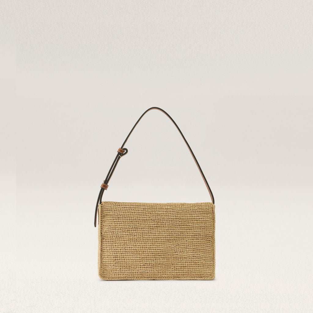 Poppy Raffia Crochet Crossbody Bag Natural