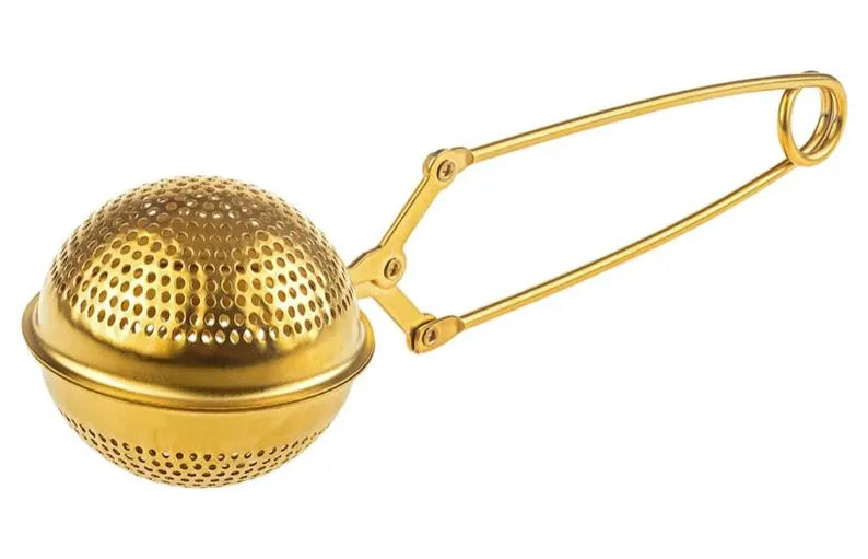 Gold Snap Ball Tea Infuser – Stainless Steel Loose Leaf Strainer