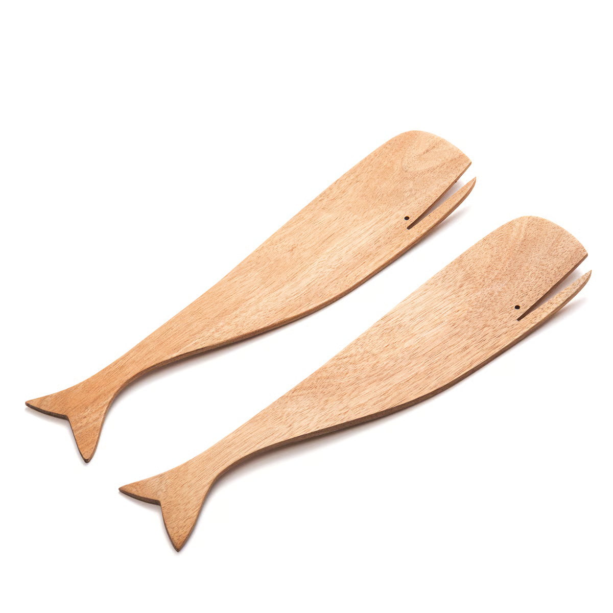 Ironwood Wood Whale Salad Utensils