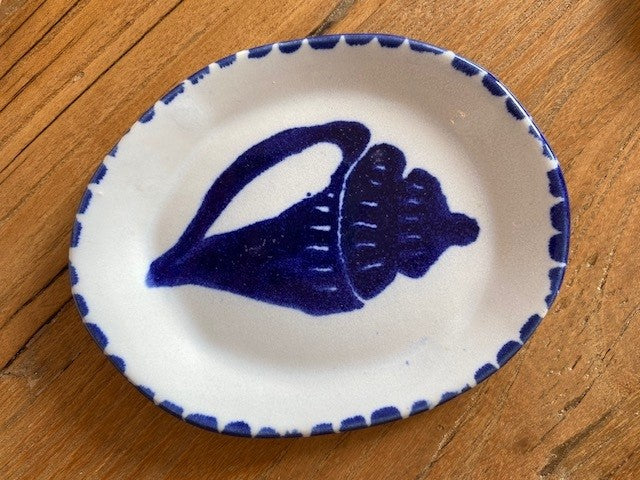 CERAMICS Small Oval Dish - Blue Shell | Halcyon Atelier