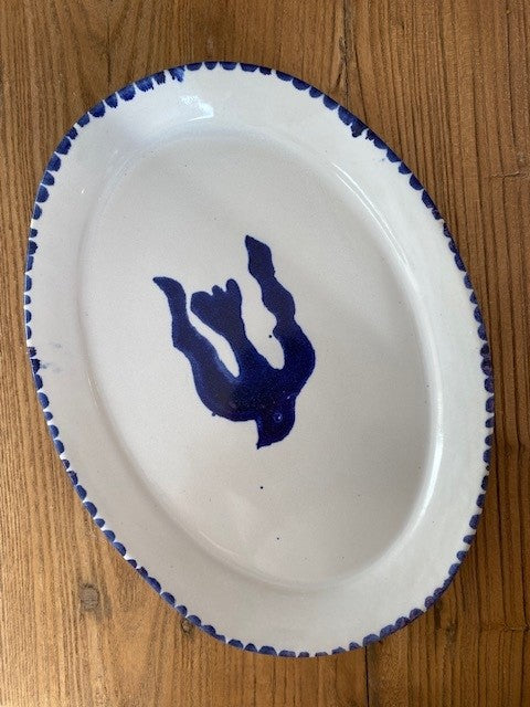 CERAMICS Oval Plate Large - Blue Bird | Halcyon Atelier