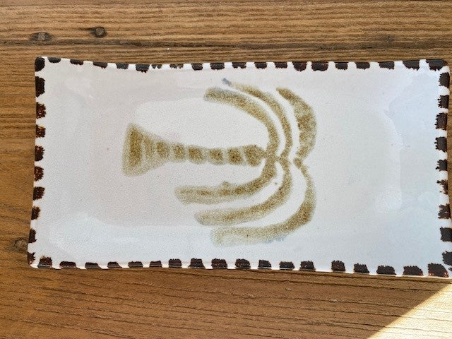 CERAMICS Rectangle Tapas Dish - Brown Palm | Halcyon Atelier