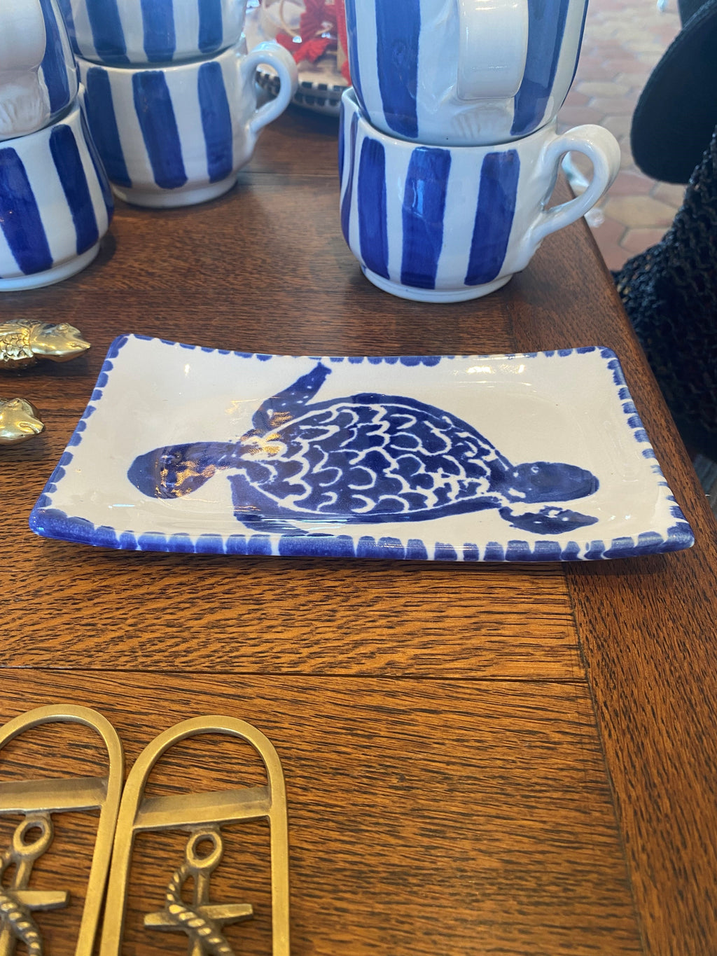 Rectangle Tapas Dish - Blue Turtle