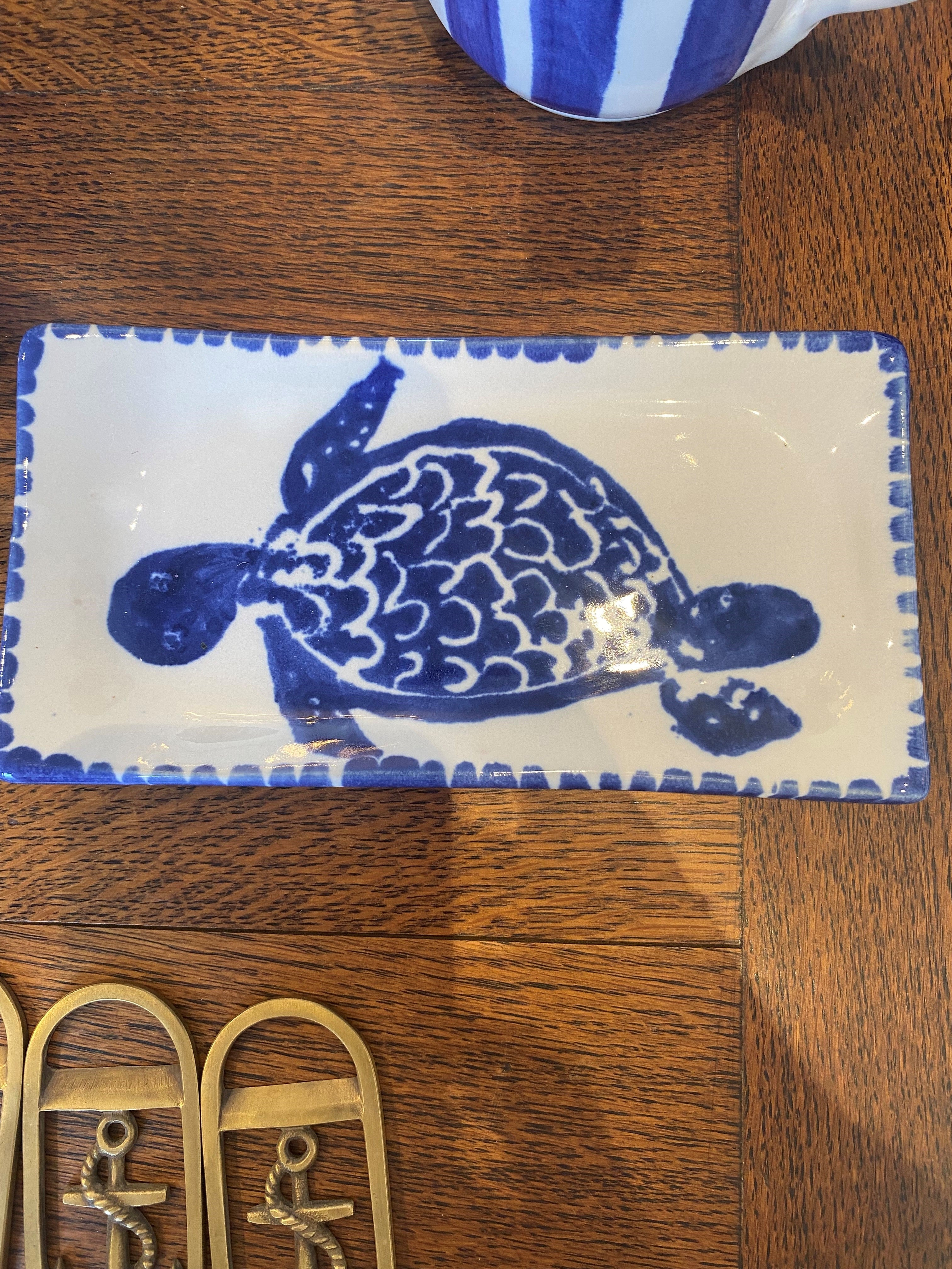 Rectangle Tapas Dish - Blue Turtle