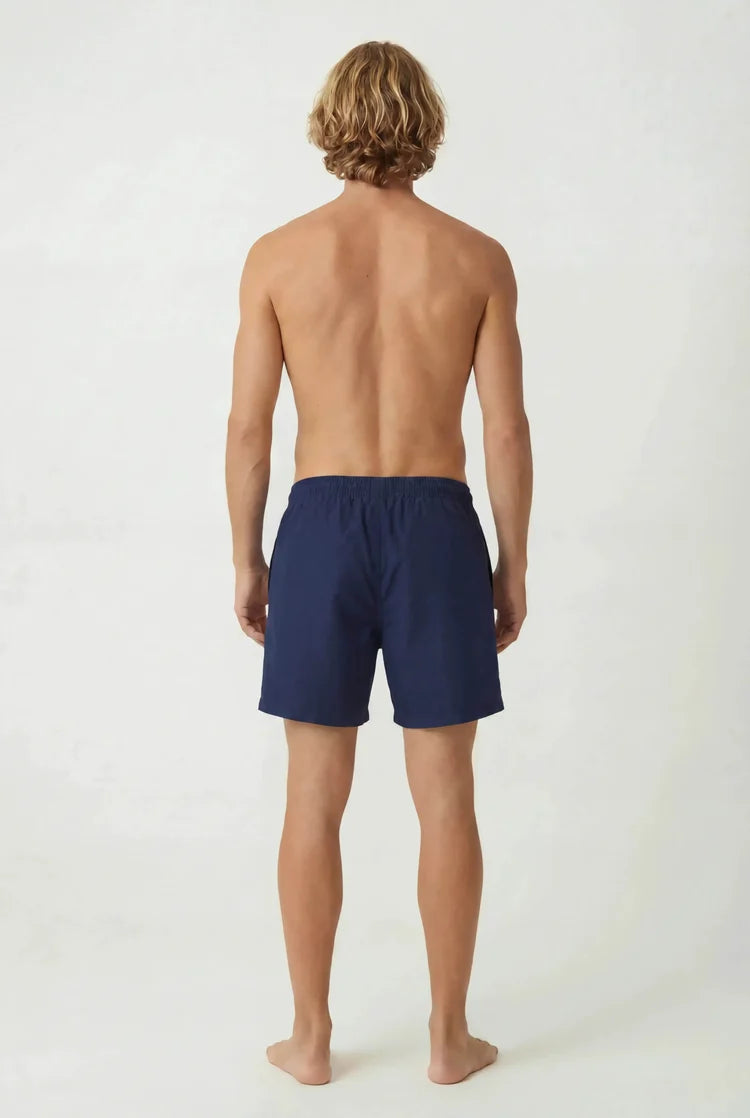 Solid Navy Mens Swim Short