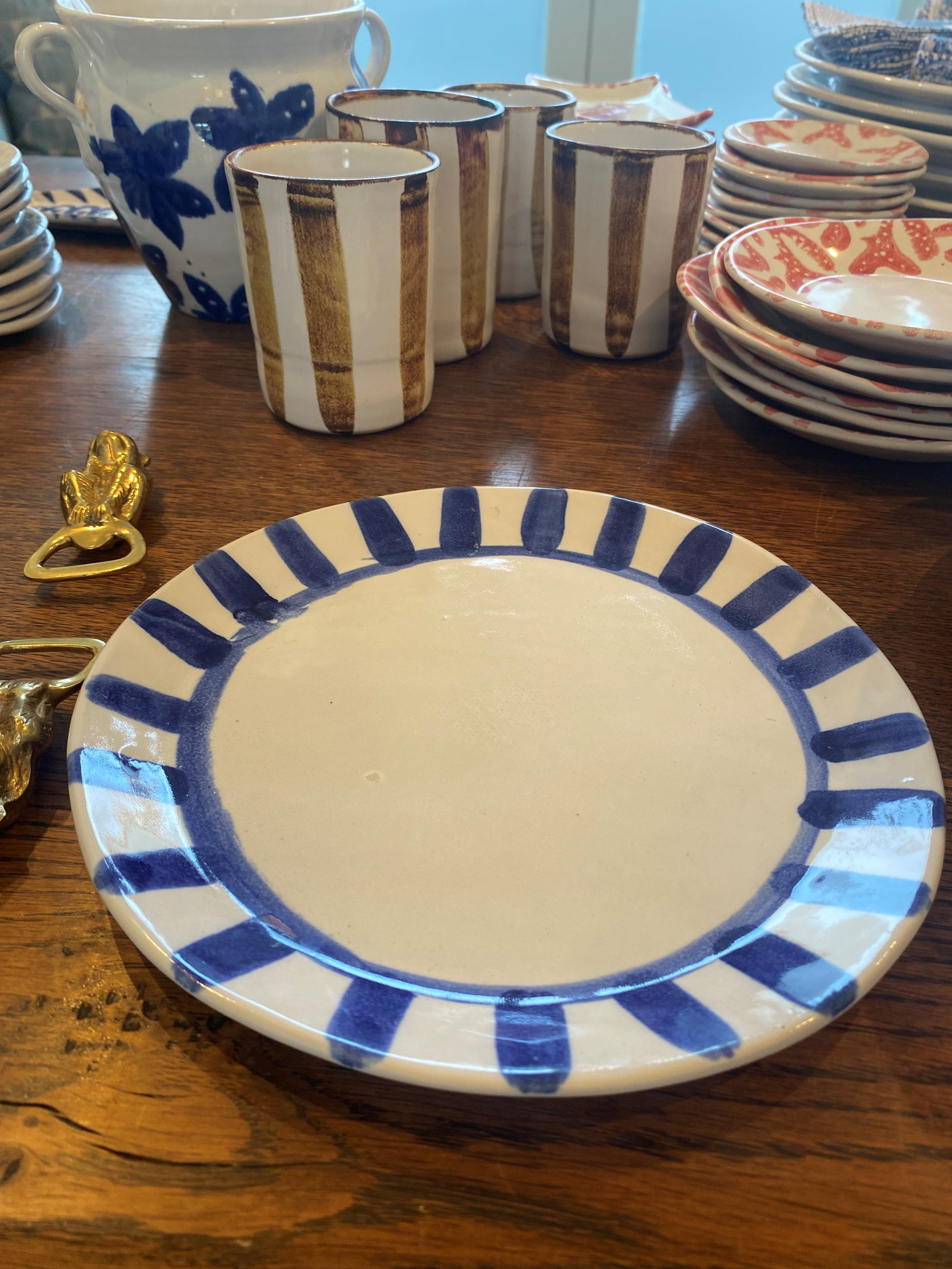 Side Plate - Blue Stripe