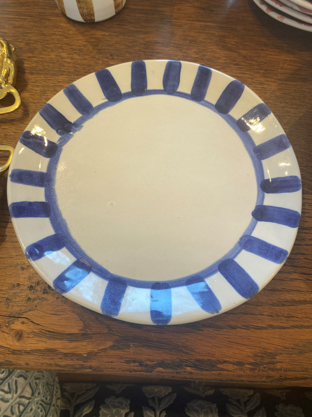 Side Plate - Blue Stripe