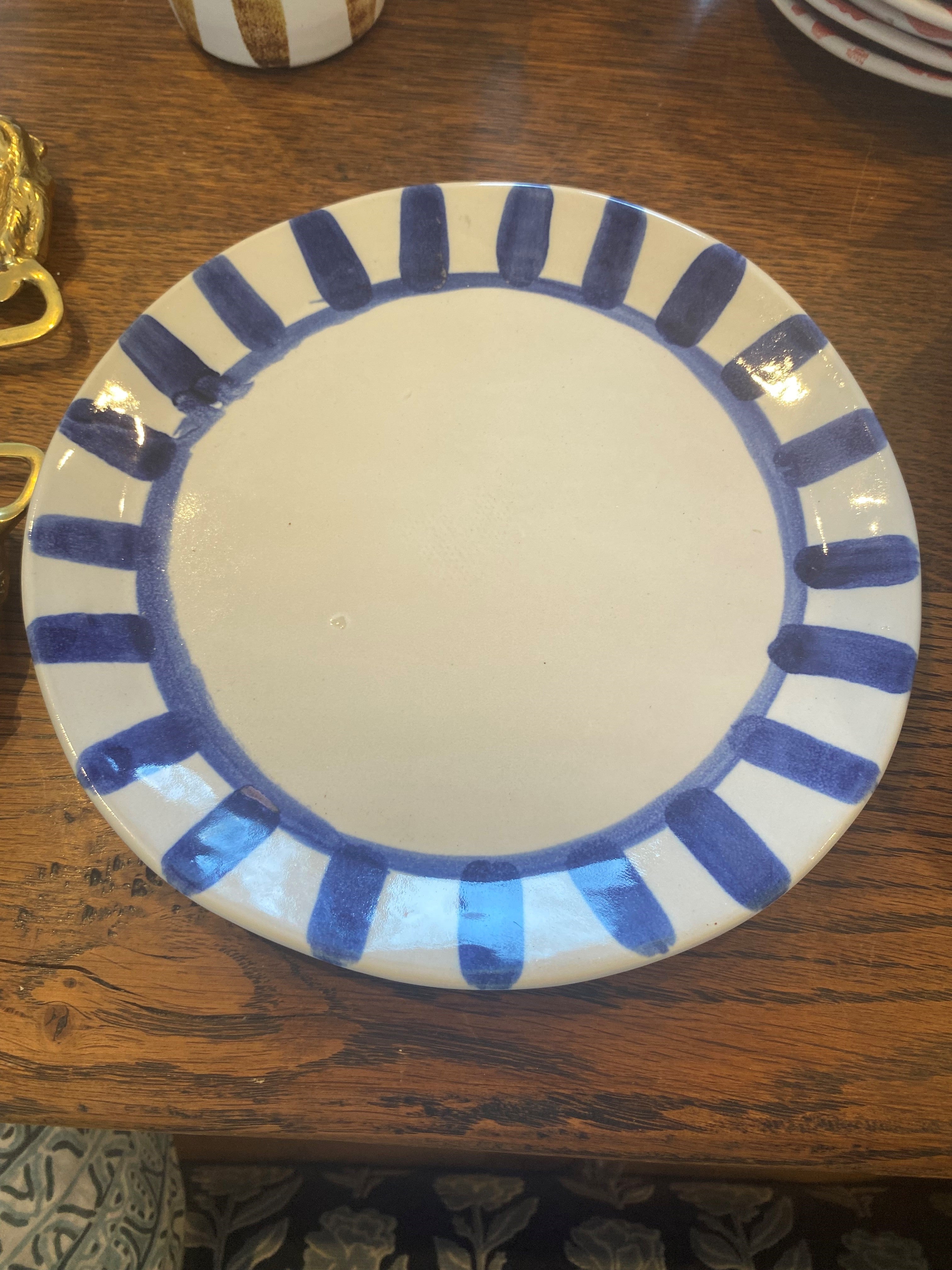 Side Plate - Blue Stripe