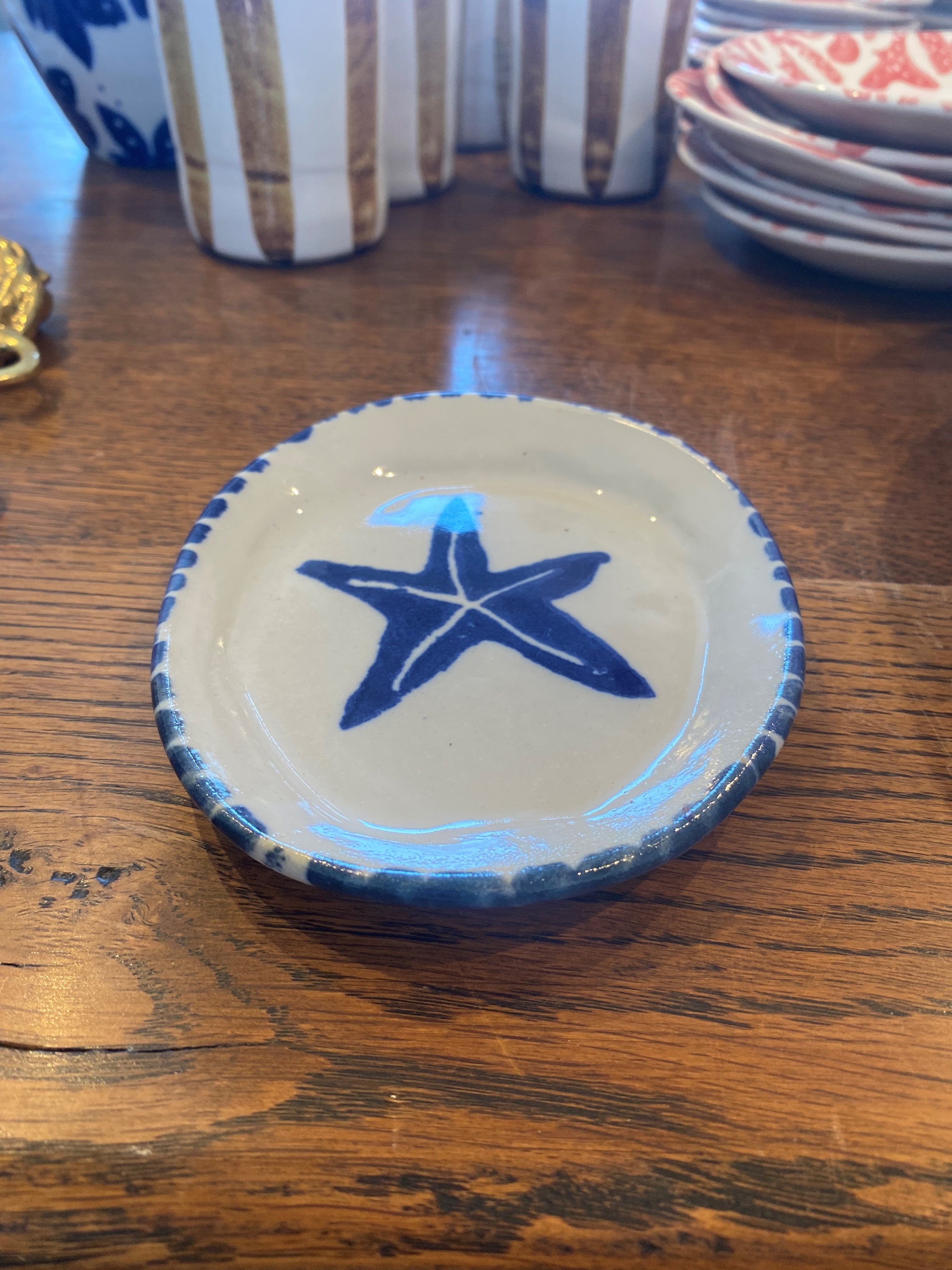 Small Oval Dish - Starfish