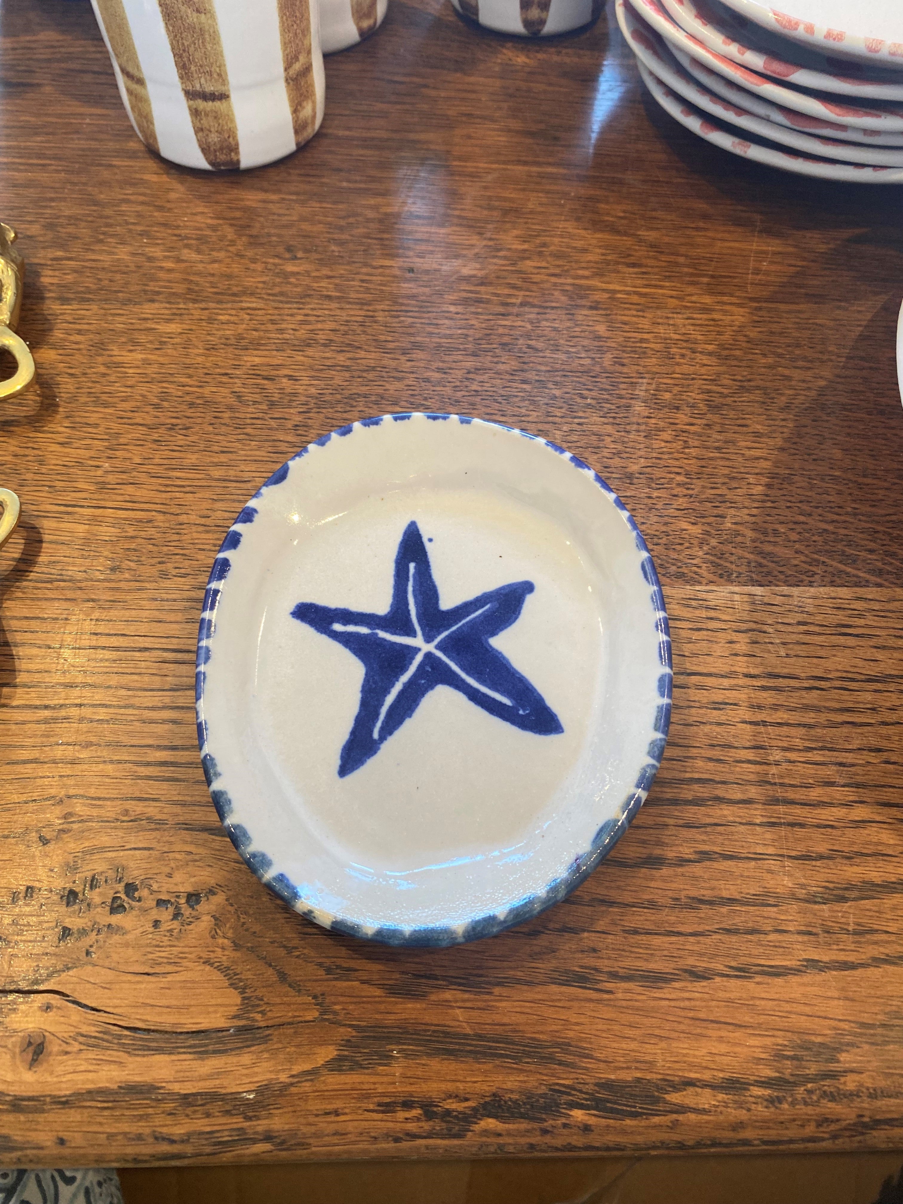 Small Oval Dish - Starfish