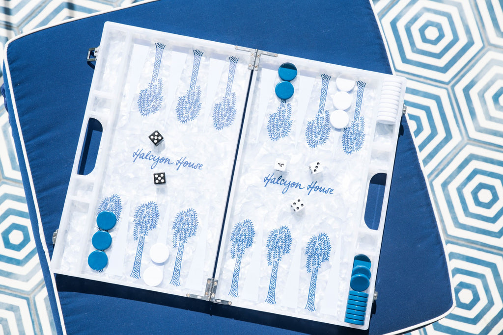 Custom Halcyon House Backgammon Set