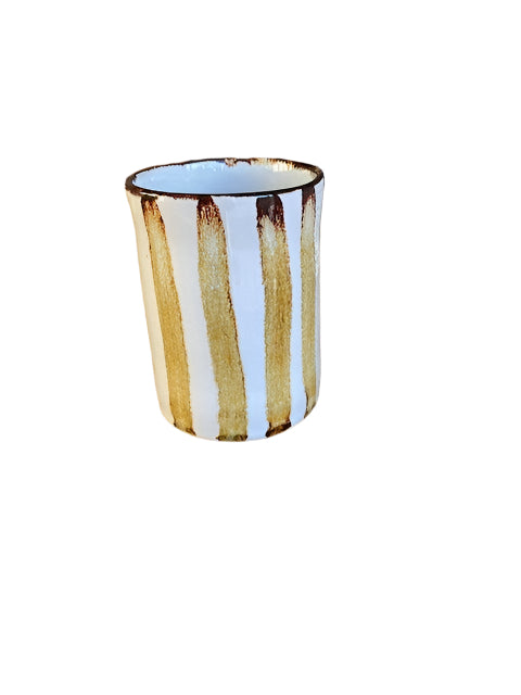 CERAMICS Toothbrush Holder - Brown Stripe | Halcyon Atelier