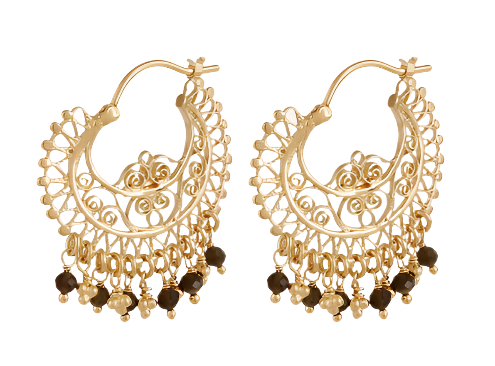Yuca Hoop Earrings - Gold