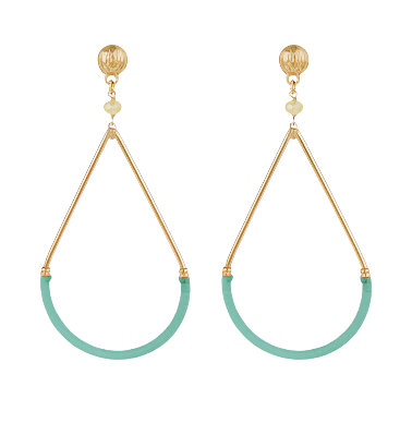 GAS BIJOUX Zanzibar Earrings Small - Gold & Various Colours | Halcyon Atelier