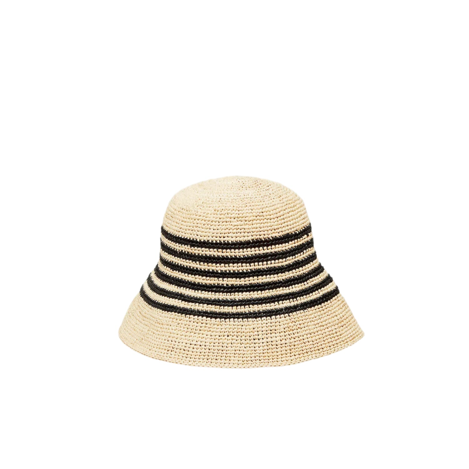 MAISON N. H. PARIS Stella Hat - Naturel X Rayure Noir | Halcyon Atelier