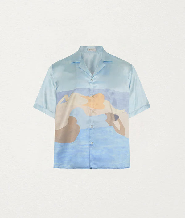 Camp Collar Silk Cotton Shirt - Sunbathers