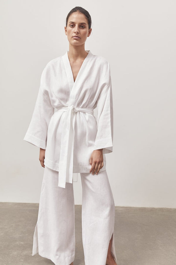 Katya Kimono Dress White