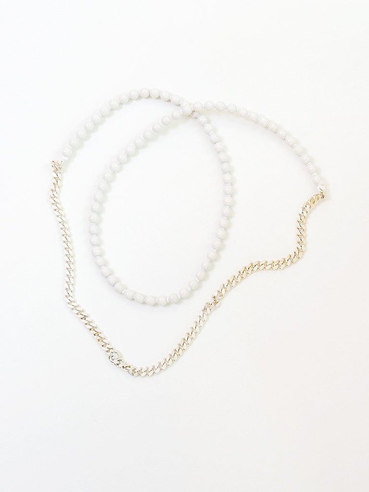 Perlenpanzerkette White/Silver