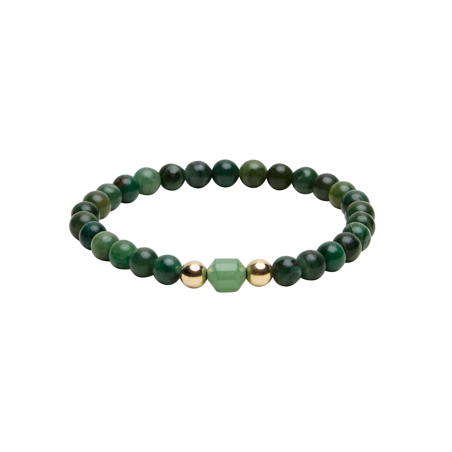 New Beginnings Bracelet with Aventurine, African Jade & 14k Gold