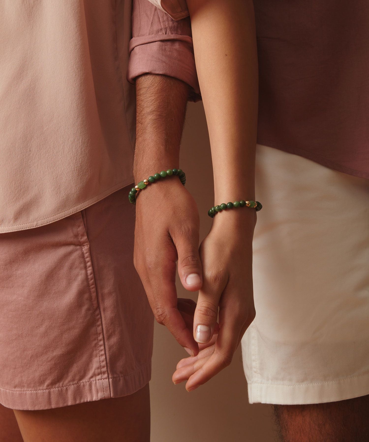 New Beginnings Bracelet with Aventurine, African Jade & 14k Gold