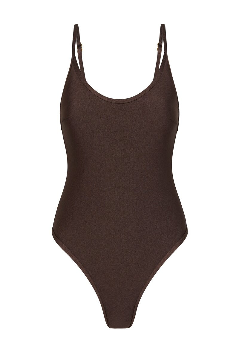 Innes Lauren The Scoop One Piece Chocolate | Halcyon Atelier
