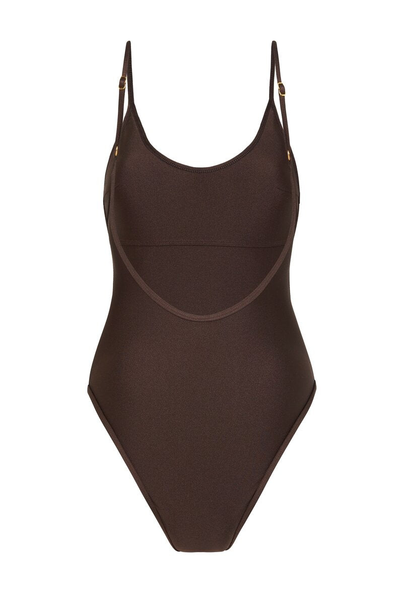 Innes Lauren The Scoop One Piece Chocolate | Halcyon Atelier