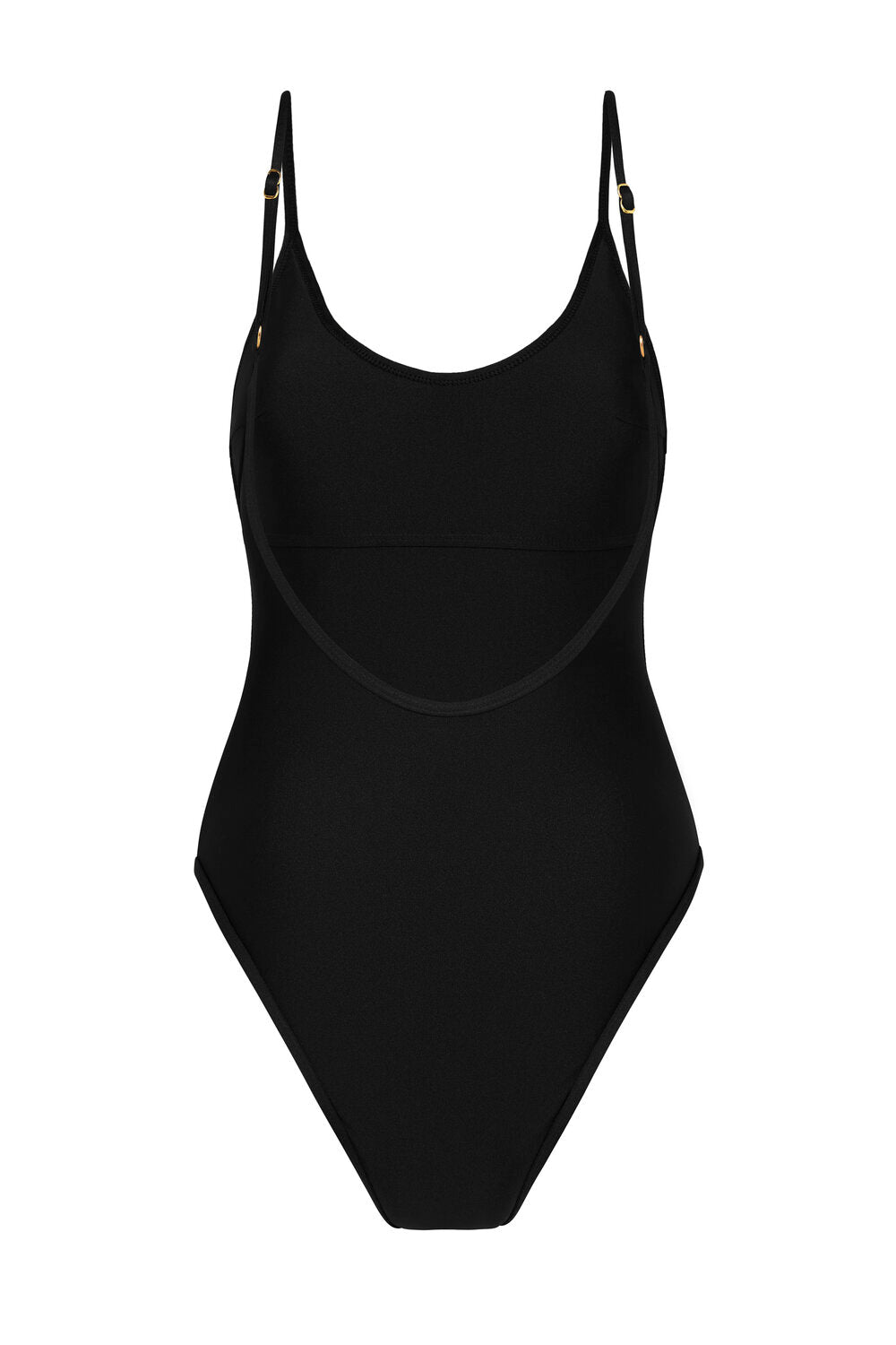 Innes Lauren The Scoop One Piece Black Rib | Halcyon Atelier