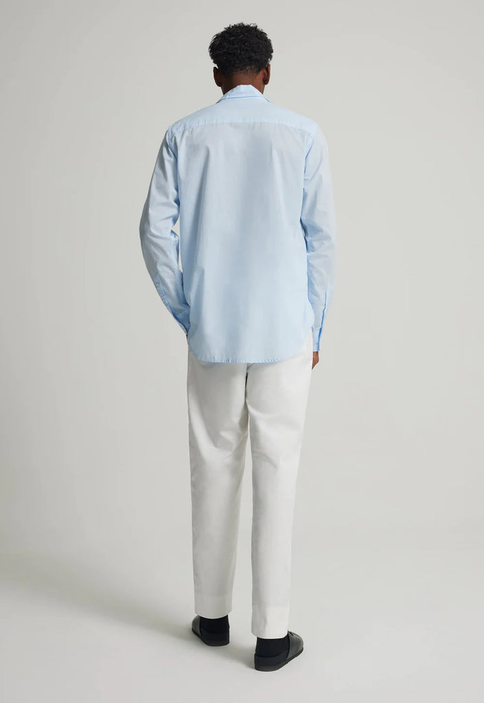 Jac + Jack Folded Collar Shirt - Day Blue | Halcyon Atelier