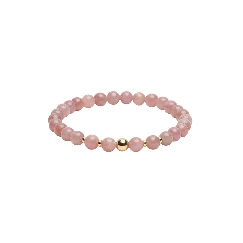 Love Bracelet with Madagascar Rose Quartz and 14K Gold