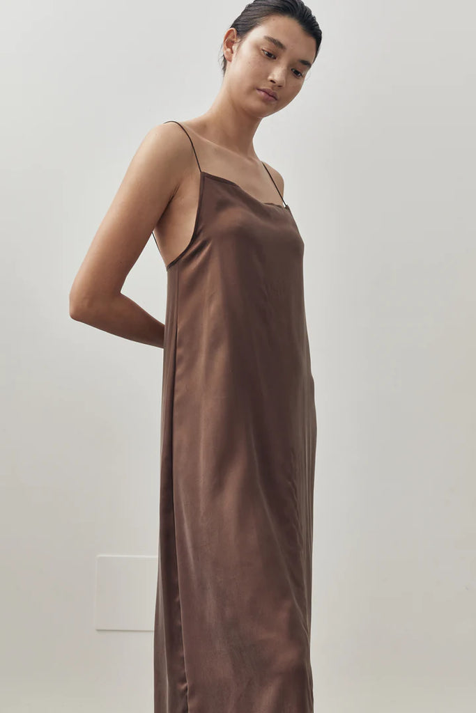 Penelope Silk Dress | Chocolate