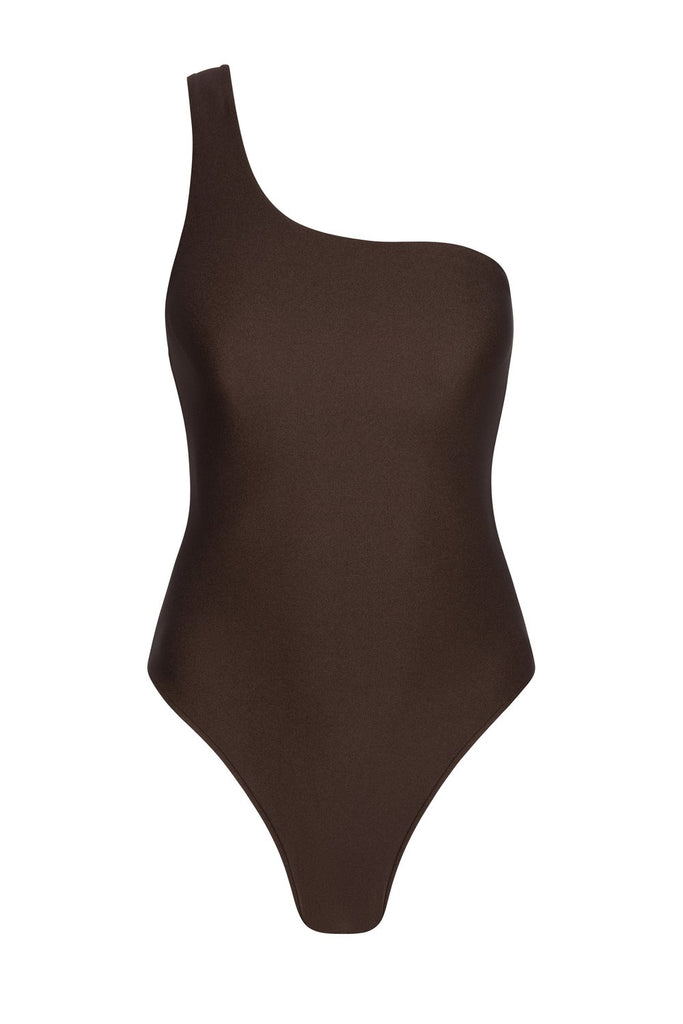 The One Shoulder One Piece Chocolate