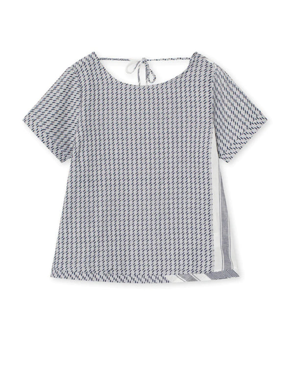 Gina Short Sleeve Shirt - Whisper White/Peacoat